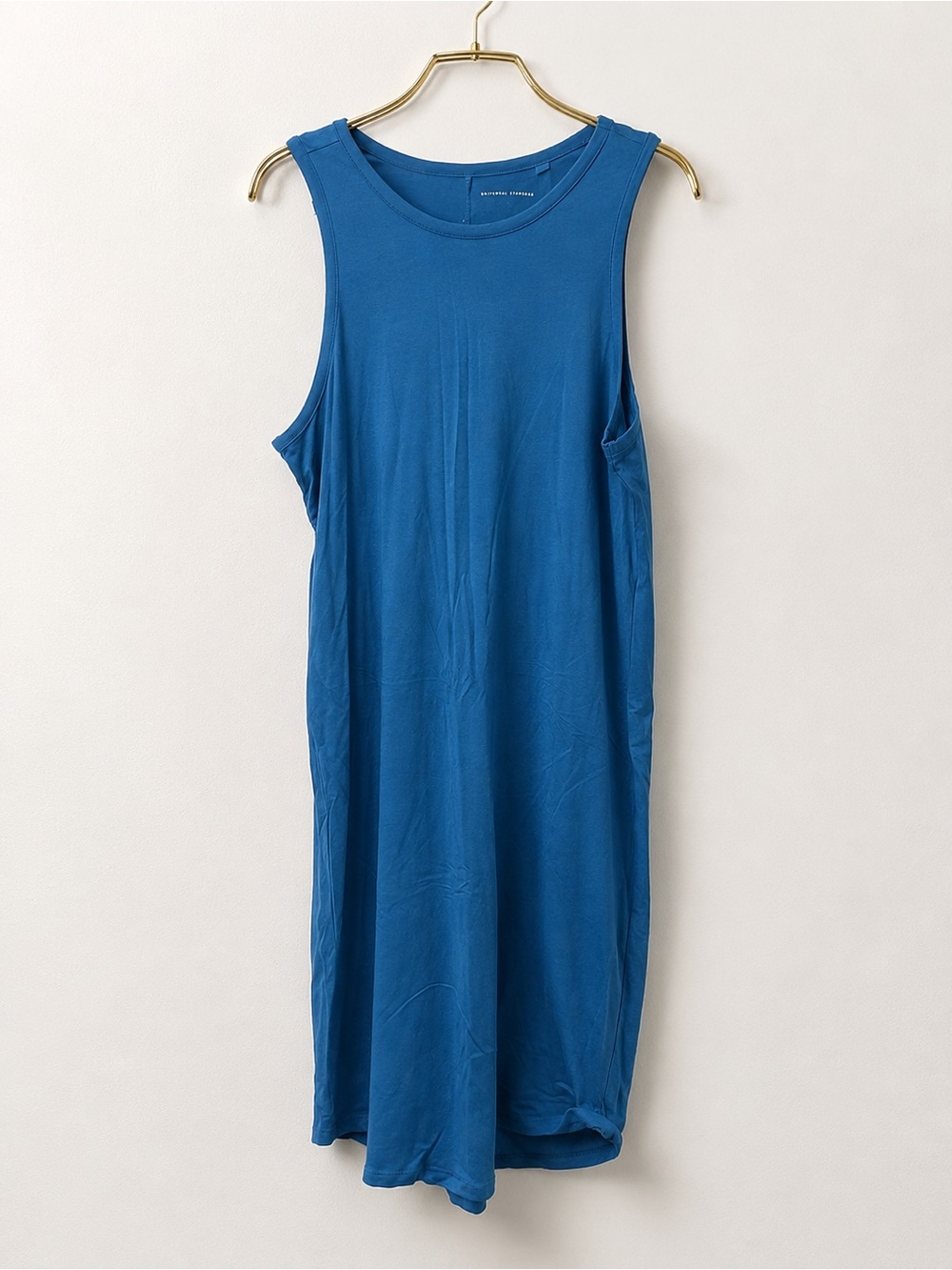 Universal Standard Cai High Neck Tank Dress Blue Size S 14/16
